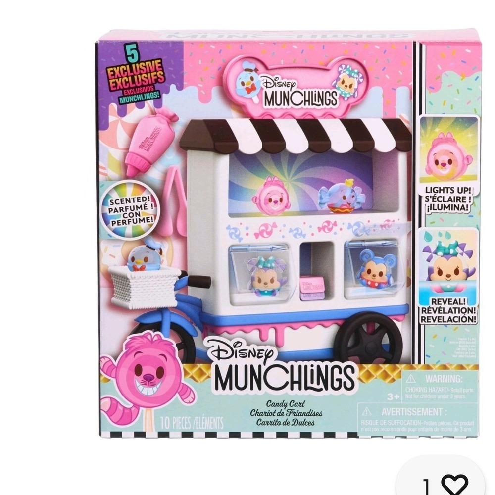 Disney Munchlings‎ Candy Cart Playset 10 Pieces Color Reveal Scented Toy